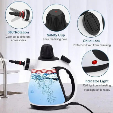 Portable Handheld Steam Cleaner - Eco - Friendly Deep Cleaning - InspiredGrabs.com